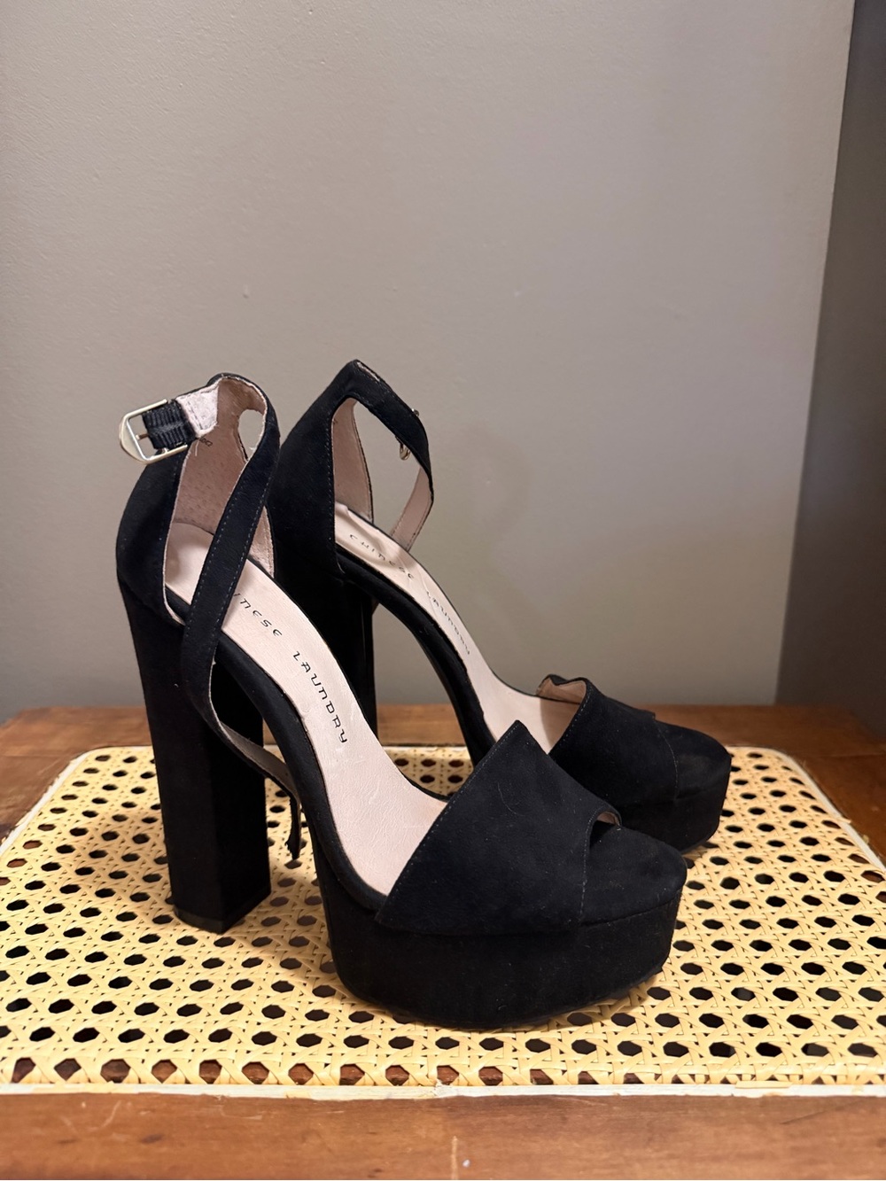 Chinese Laundry Platform Ankle-Strap Heels